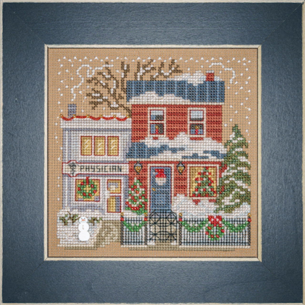 Christmas Greetings Cross Stitch Kit Mill Hill 2023 Buttons Beads Winter  MH142336