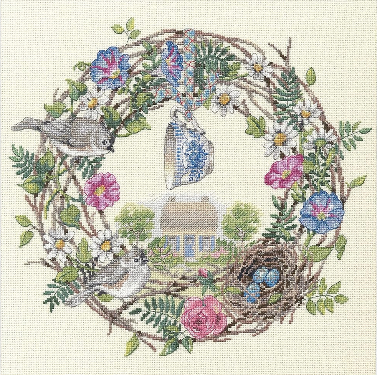 DIM クロスステッチキット Wreath Of All Seasons  Dimensions Needlecrafts Counted Cross Stitch Wreath Of All Seasons ディメ Dimensions® Wreath of All Seasons Counted Cross Stitch Kit