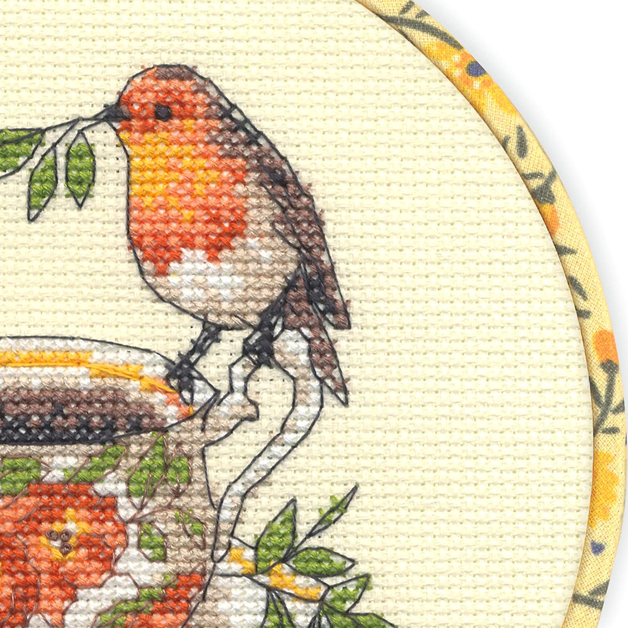 Dimensions Learn a Craft - Birdie Teacup w/Decorative Hoop