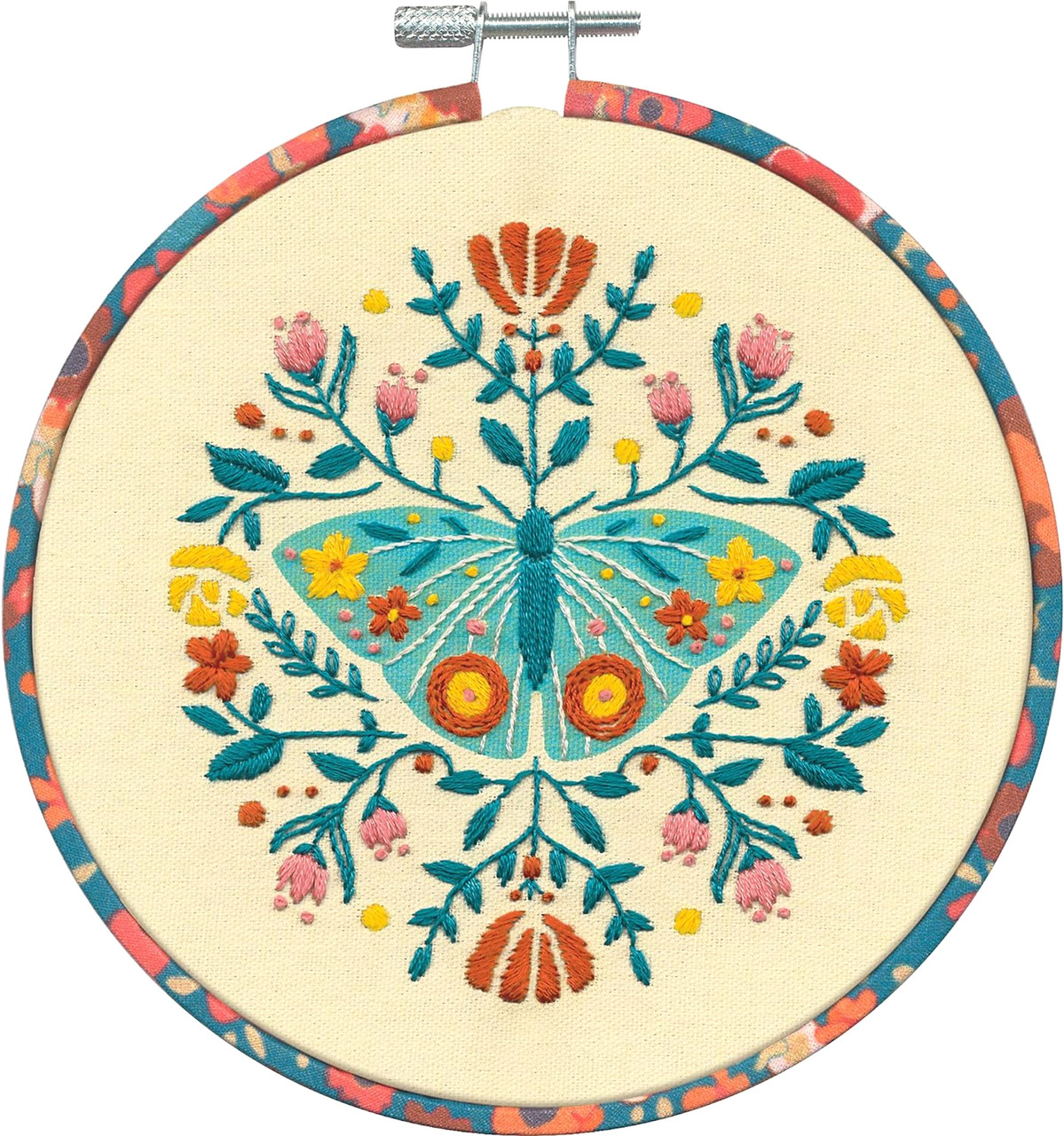 Leisure Arts Embroidery Kit 6 Butterfly - embroidery kit for beginners - embroidery  kit for adults - cross stitch kits - cross stitch kits for beginners - embroidery  patterns