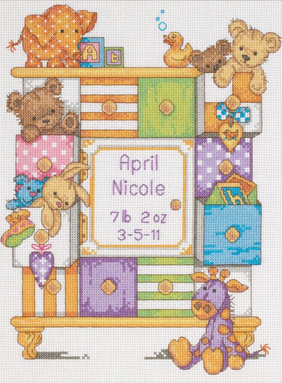 Dimensions - Baby Drawers Birth Record - CrossStitchWorld