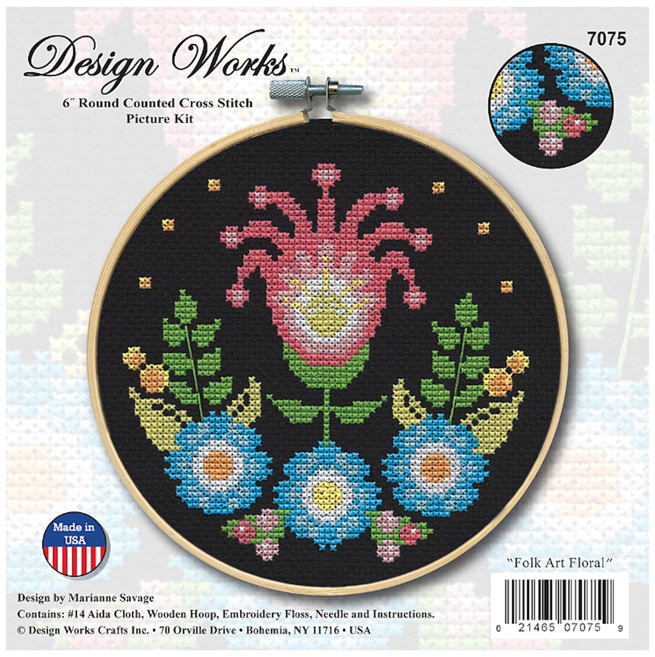 Design Works - Folk Art Floral w/6" Hoop