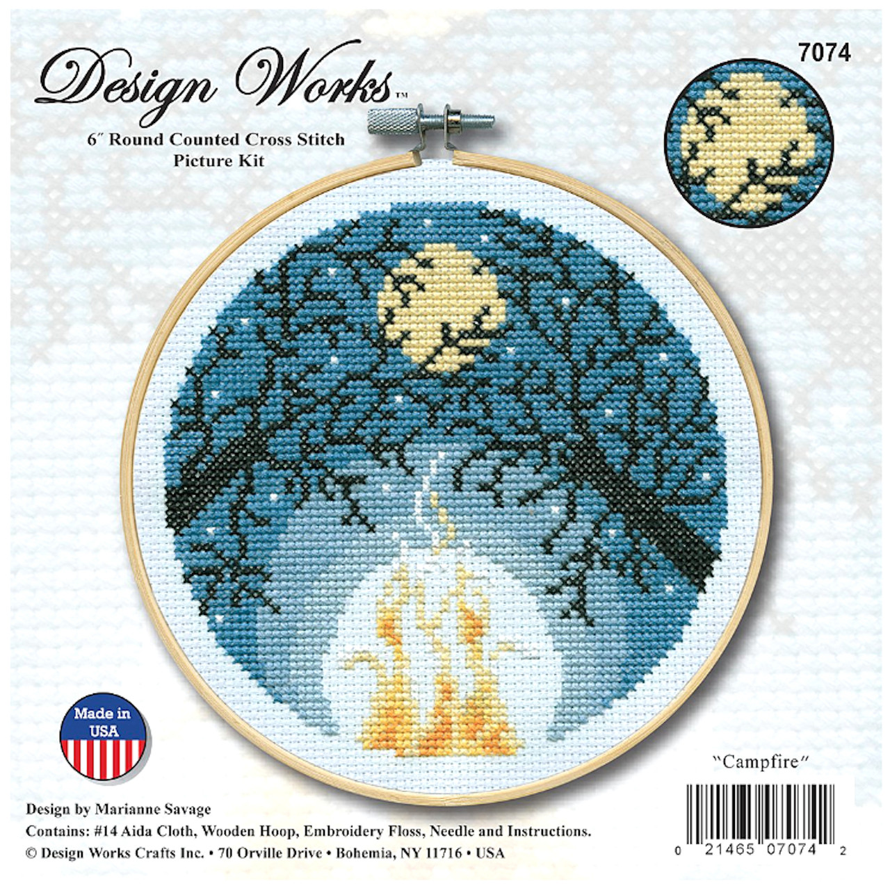 Love You To The Moon Sampler with Hoop Frame by Design Works