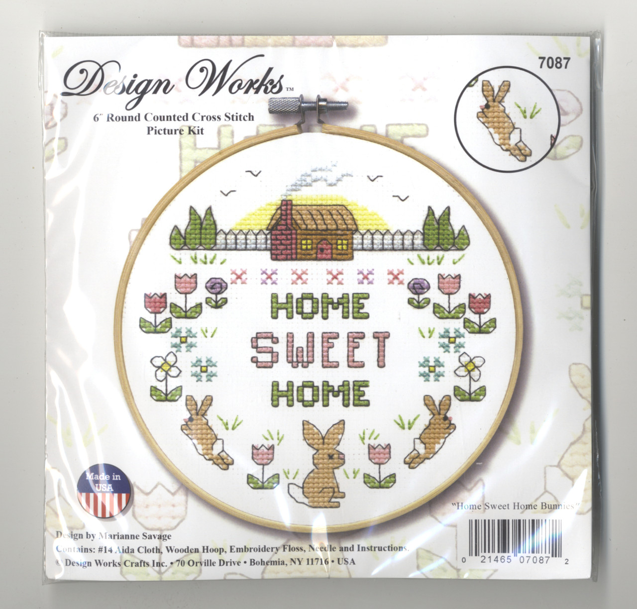 Design Works - Home Sweet Home Bunnies w/6" Hoop