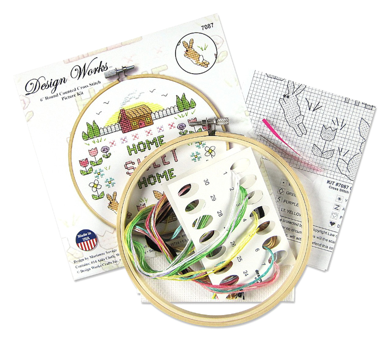 Design Works - Home Sweet Home Bunnies w/6
