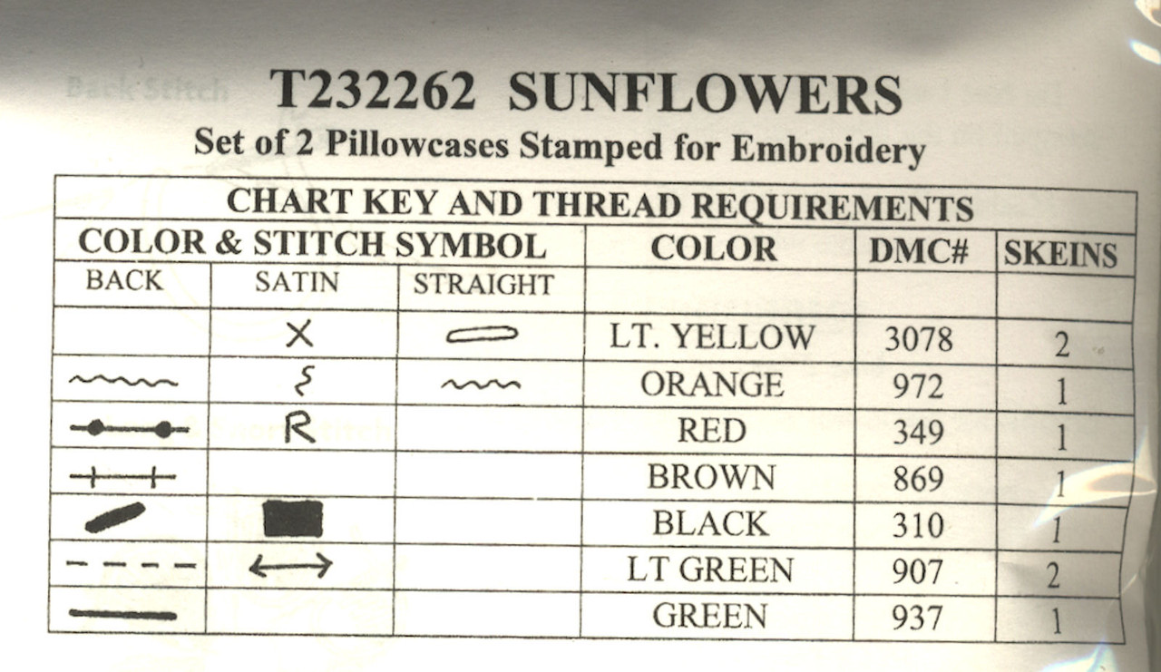 Design Works -  Sunflowers Pillowcases