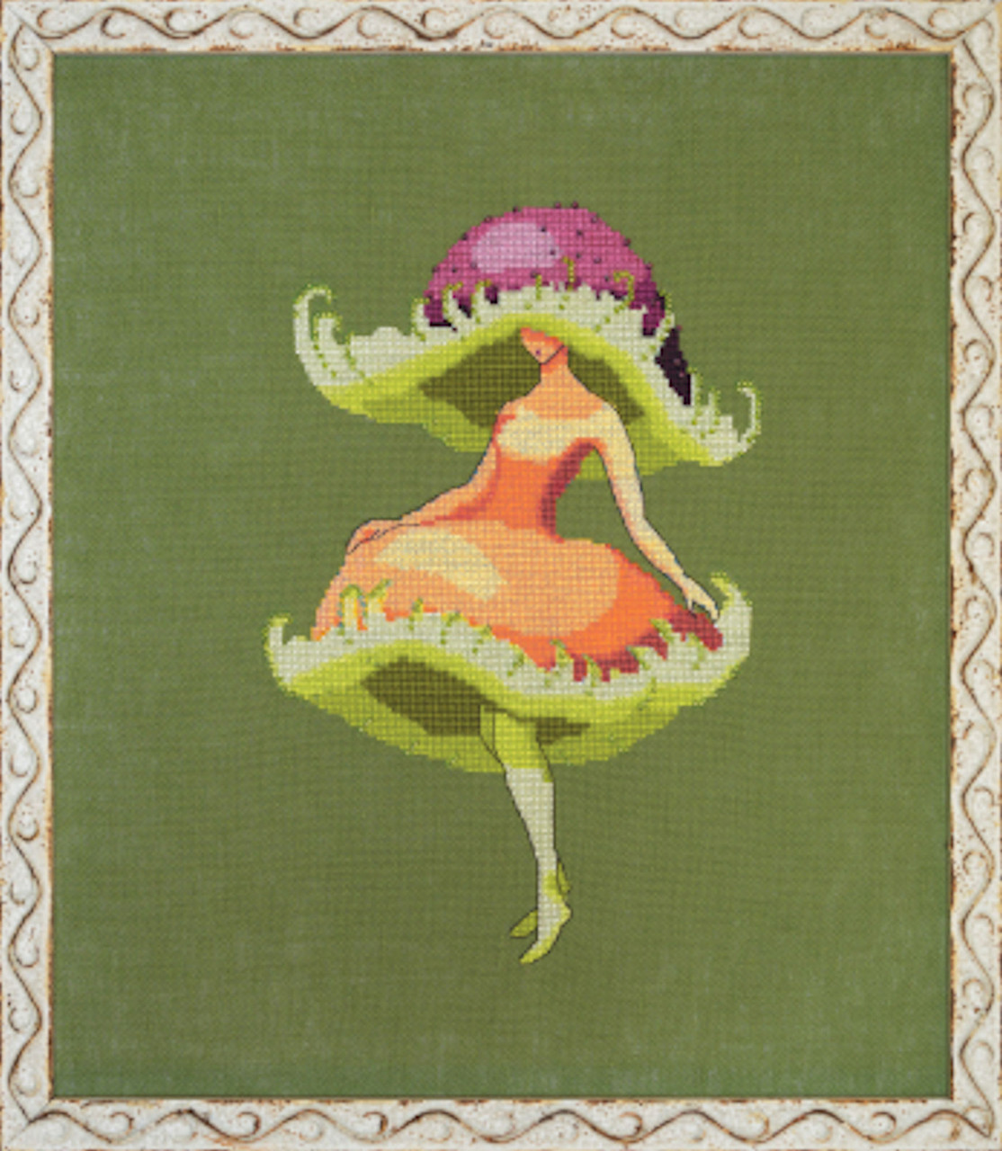 Nora Corbett The Dark Forest - Miss Pink Mushroom - CrossStitchWorld