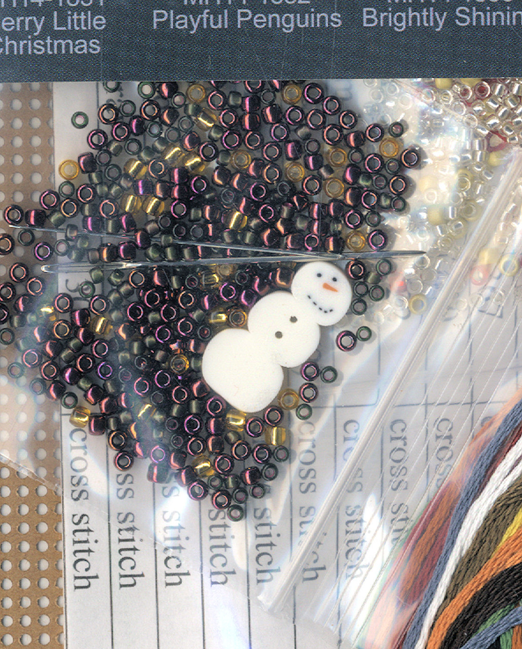 thumbnail image 2 of Mill Hill Sandy Claws 2025 Winter Cross Stitch Kit - Buttons & Beads Holiday Design With Complete Supplies 2 of 14