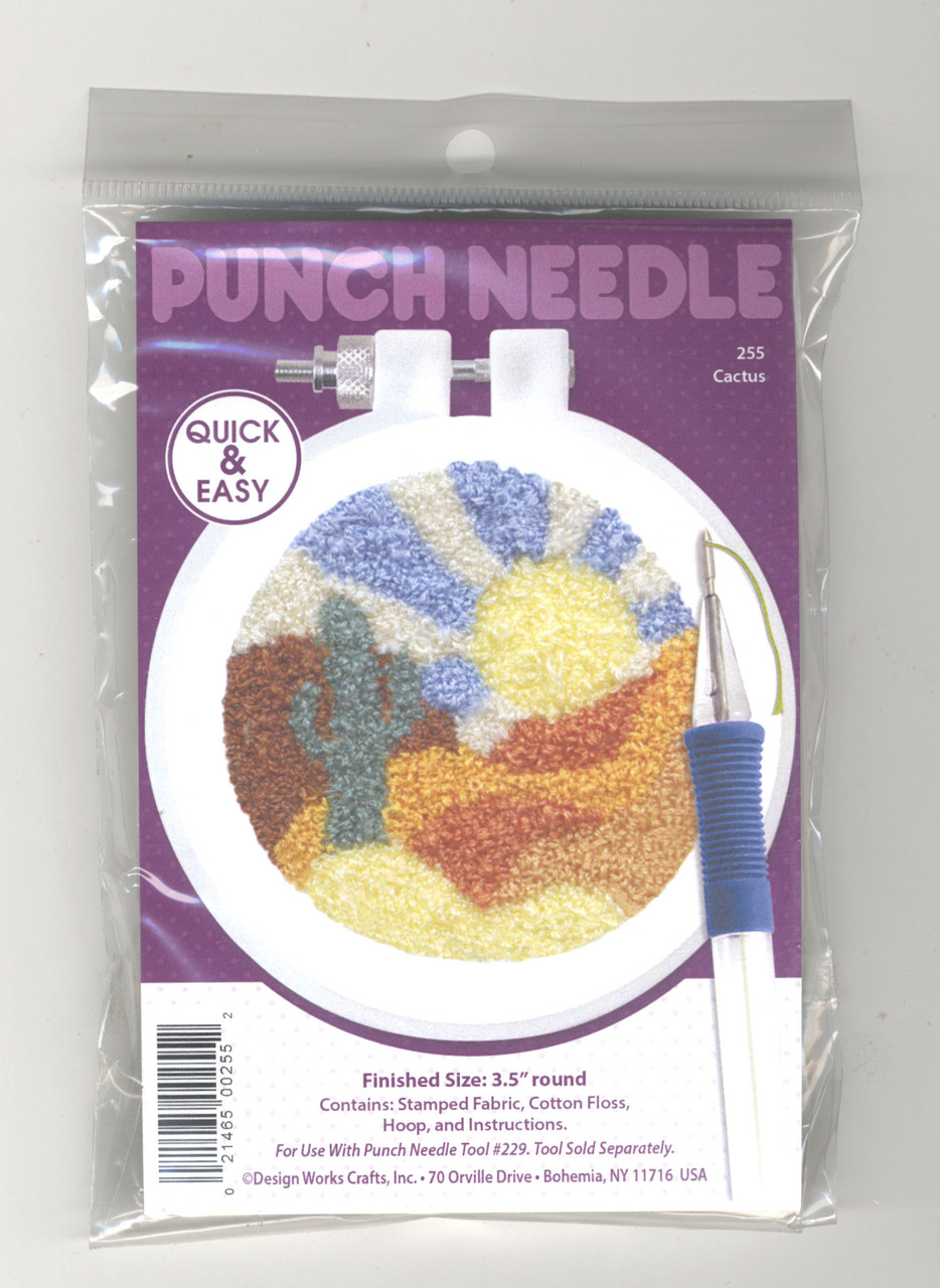 Design Works Punch Needle -  Cactus w/3.5" Hoop