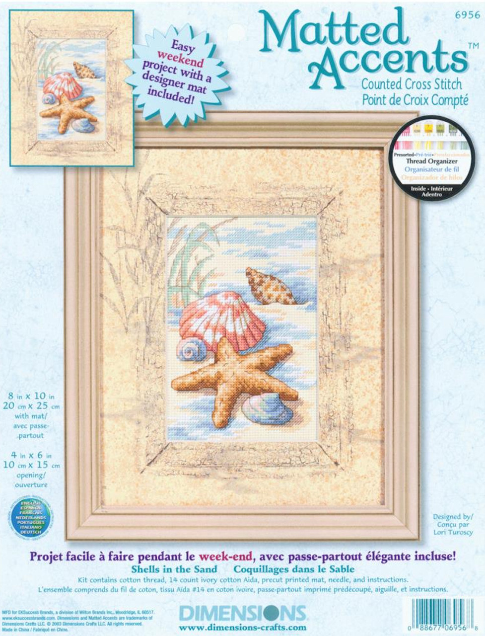 Dimensions Matted Accents - Shells in the Sand - CrossStitchWorld