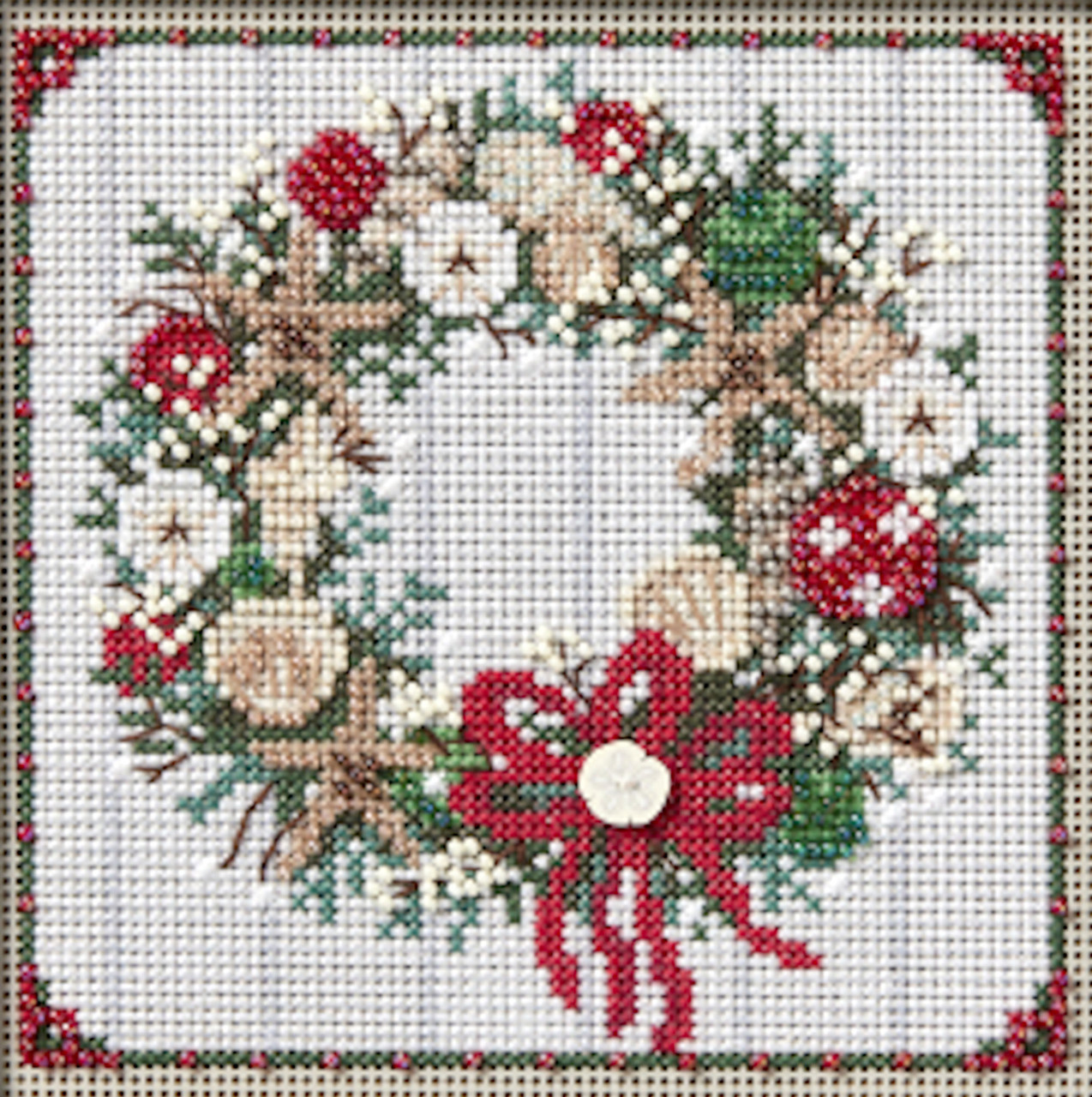 2024 Mill Hill Buttons & Beads Winter Series - Seashell Wreath