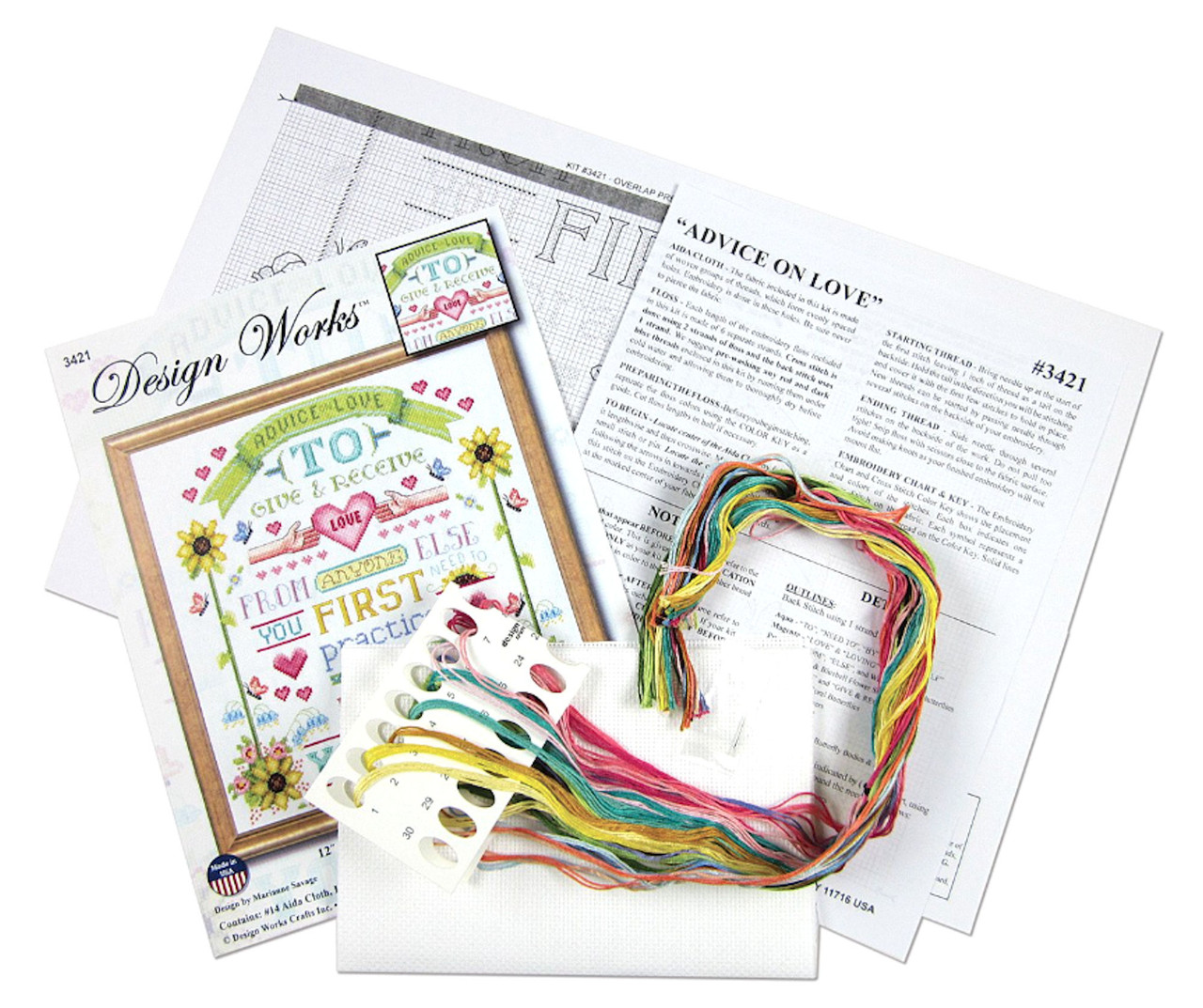 Design Works - Advice on Love (COUNTED) - CrossStitchWorld