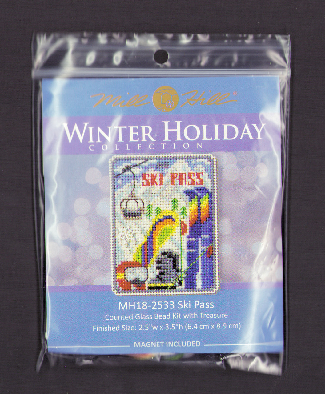 Mill Hill 2025 Winter Holiday Collection - Ski Pass Ornament Mill Hill 2025 Winter Holiday Collection - Ski Pass Ornament