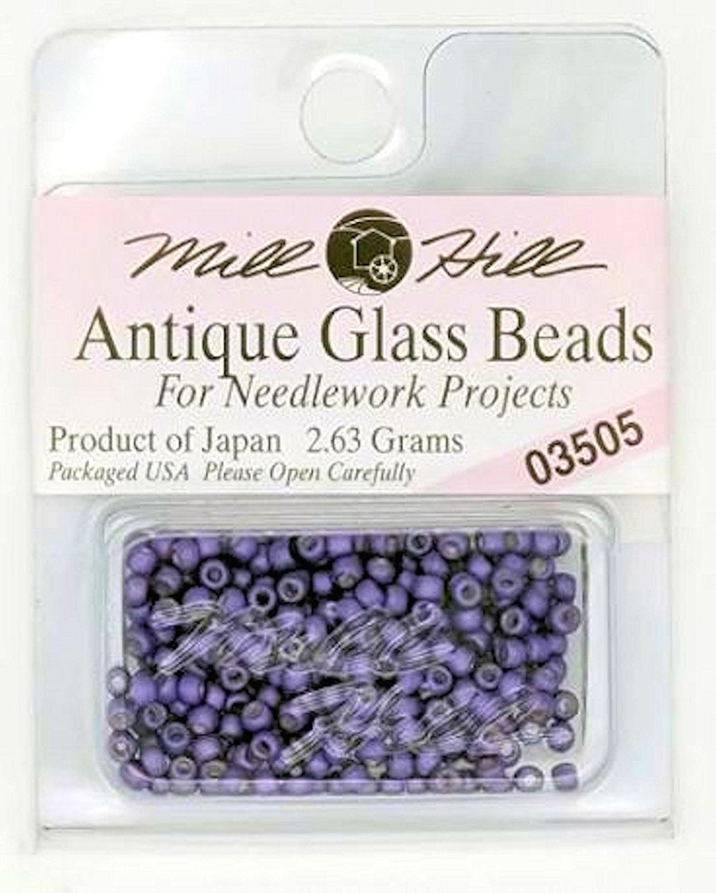 Mill Hill Antique Glass Beads 2.63g Satin Purple #03505