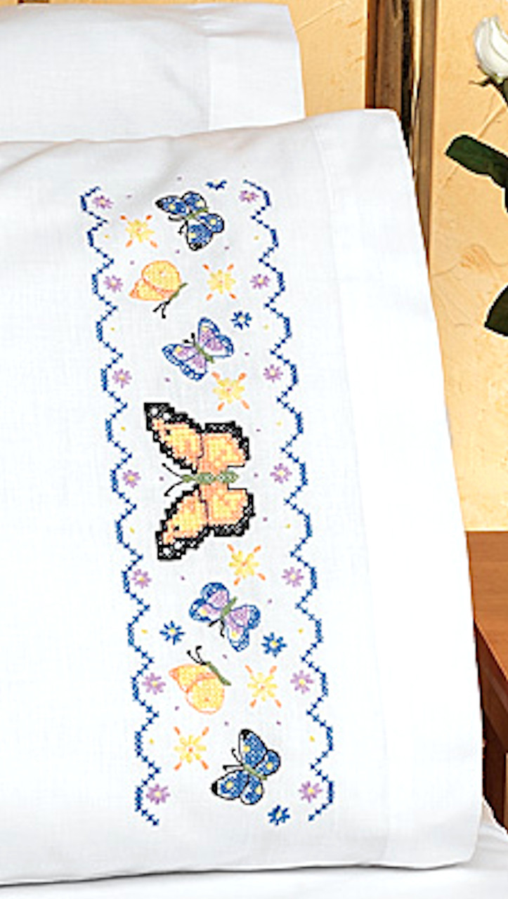 Janlynn - Set of 2 Butterflies Pillowcases