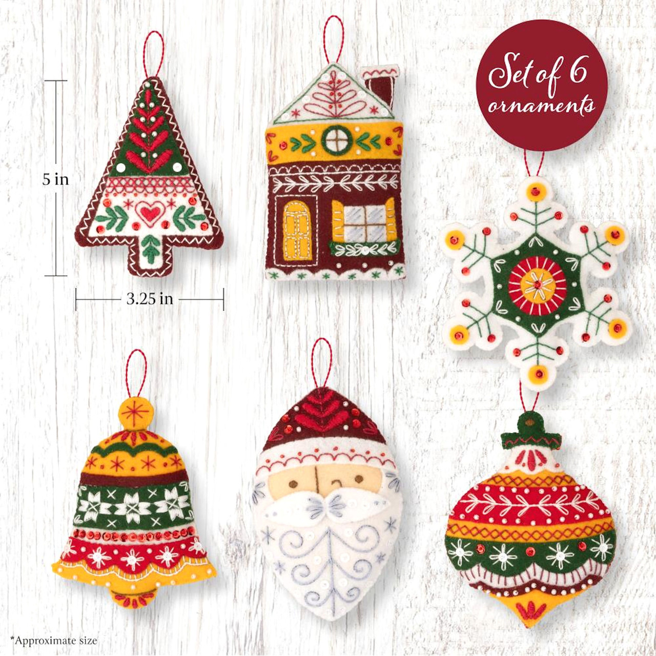 Plaid / Bucilla - Santa’s Nordic Ornaments