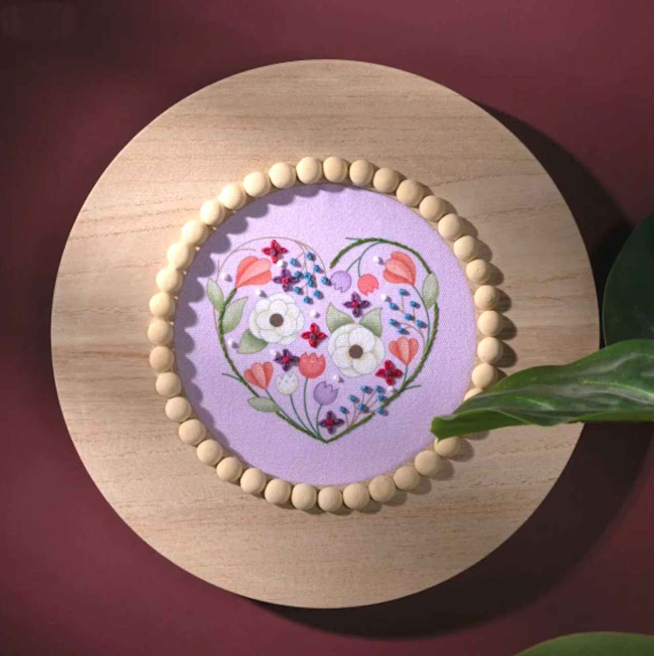 Plaid / Bucilla - Peaceful Floral w/6" Hoop