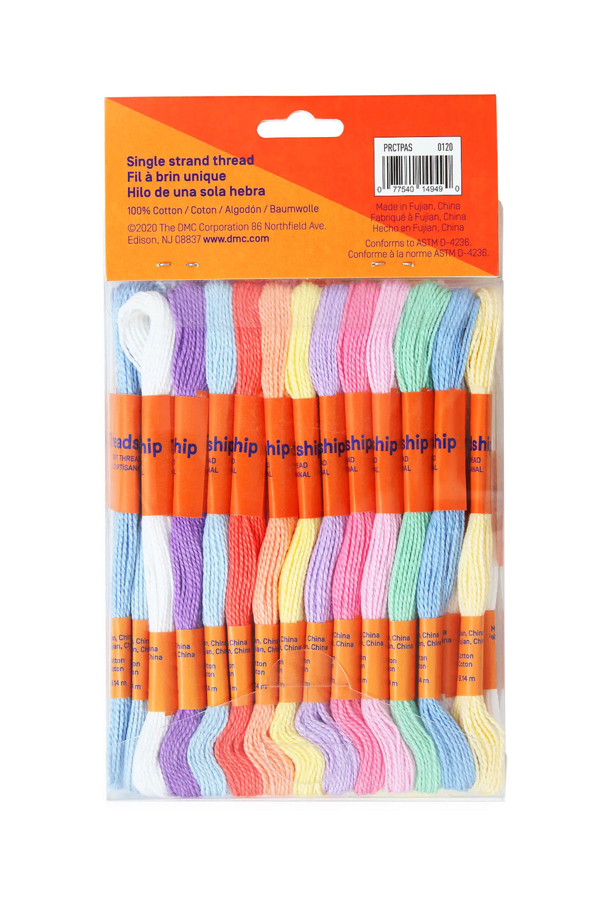 DMC Threadship - Pack of 36 Craft Skeins - Pastel Colors