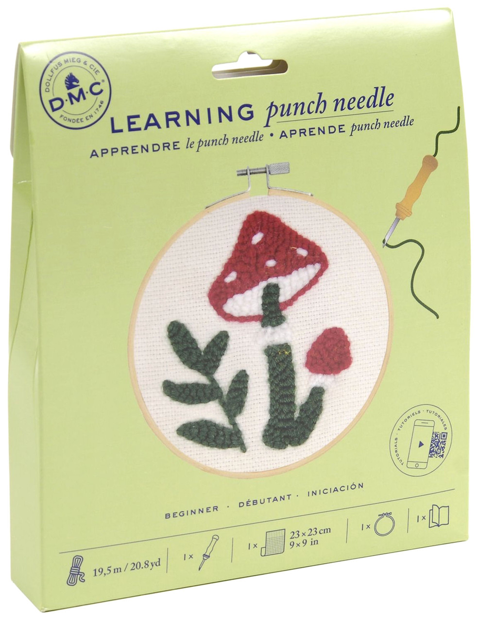 DMC Learning Punch Needle Starter Kit (Mushroom)