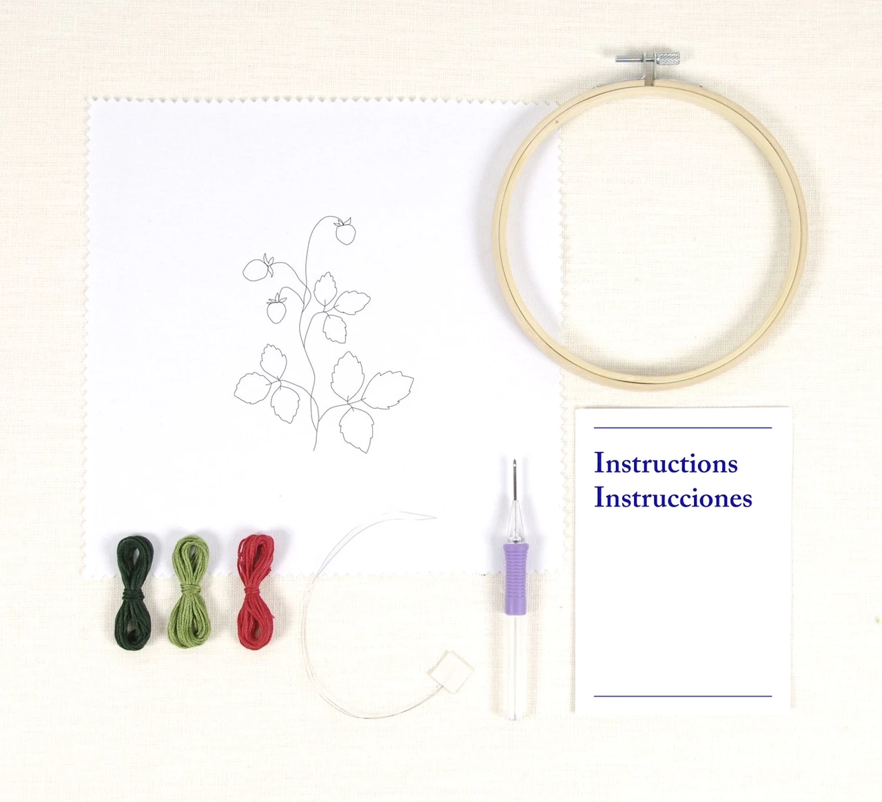 DMC Learning Fine Punch Needle Starter Kit (Strawberries)