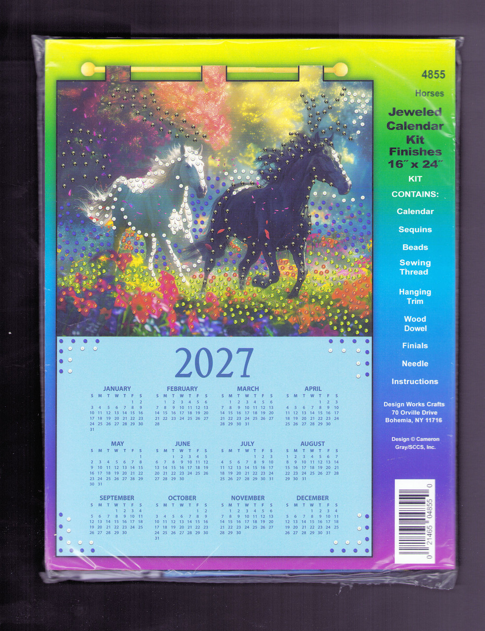 Design Works 2027 Jeweled Calendar Kit - Horses