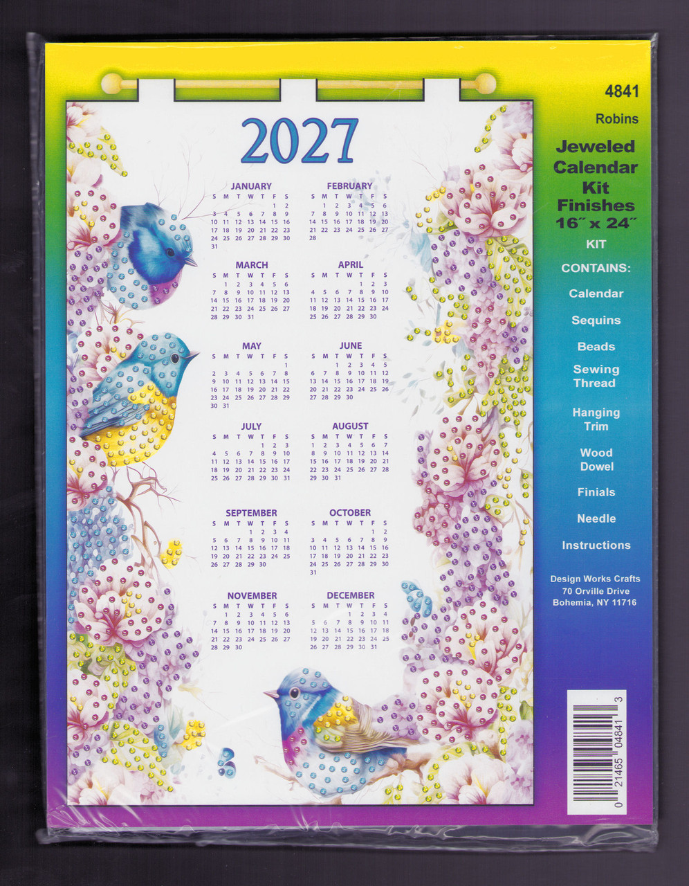 Design Works 2027 Jeweled Calendar Kit - Robins