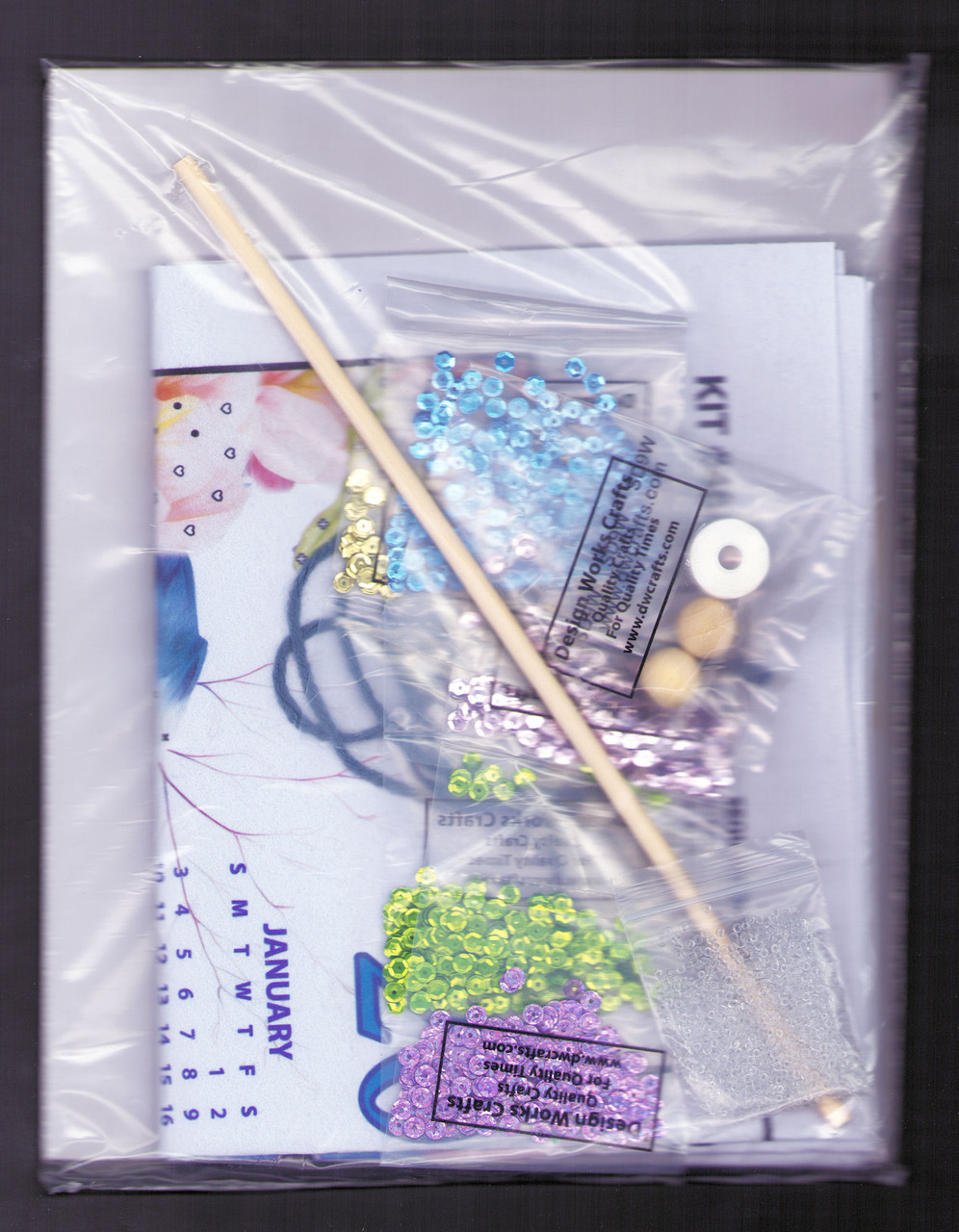 Design Works 2027 Jeweled Calendar Kit - Robins