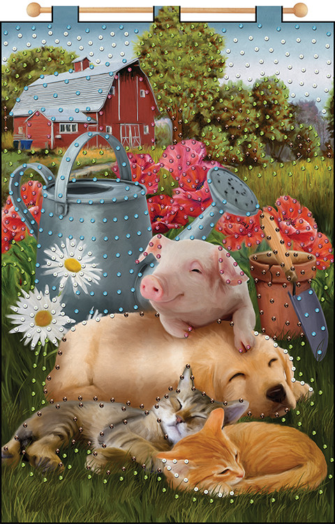Design Works - Farm Friends Jeweled Banner Kit