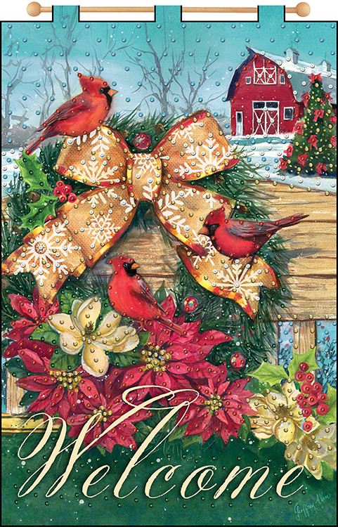 Design Works - Welcome Cardinals Jeweled Banner Kit