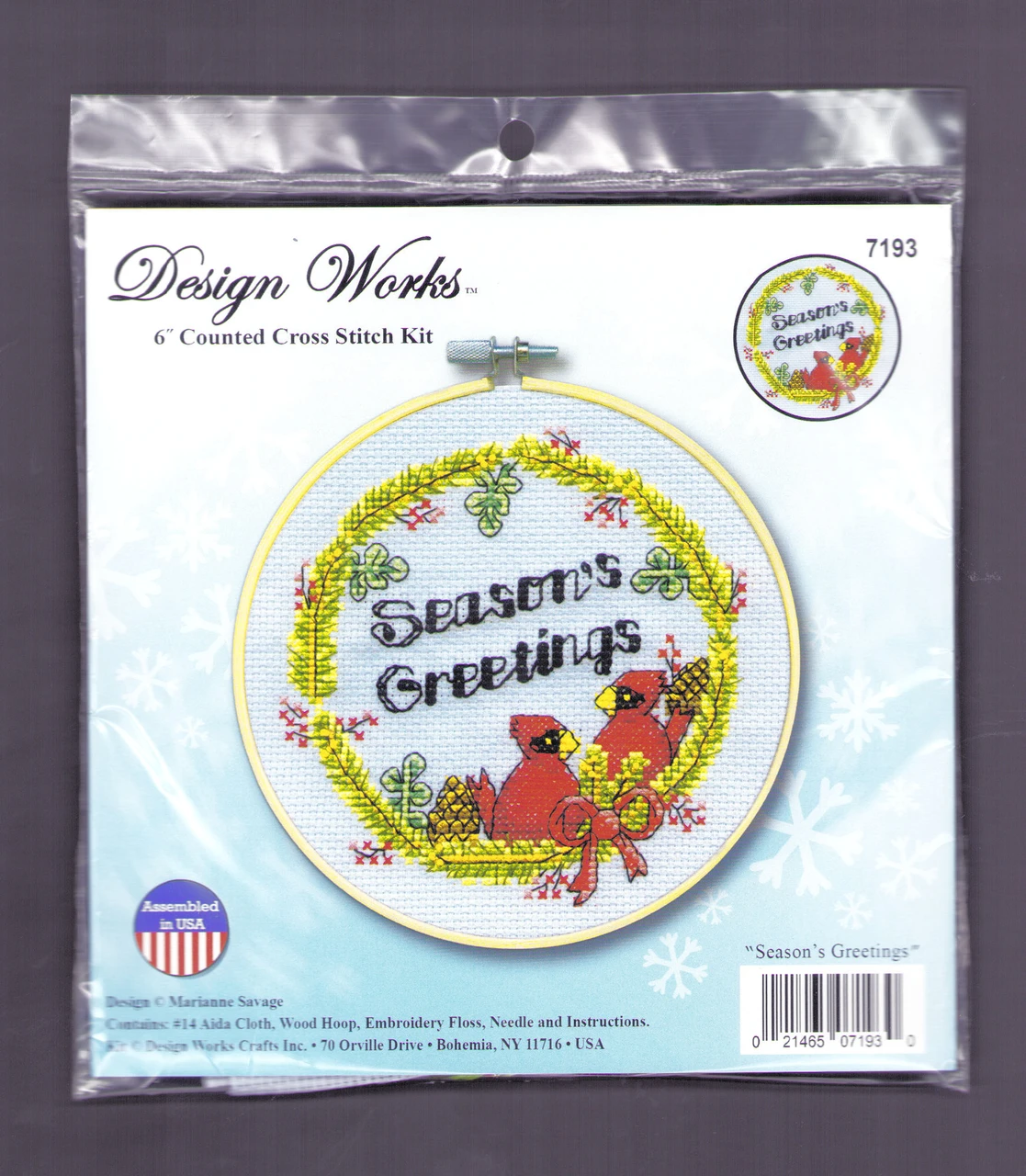 Design Works - Seasons Greetings w/6" Hoop