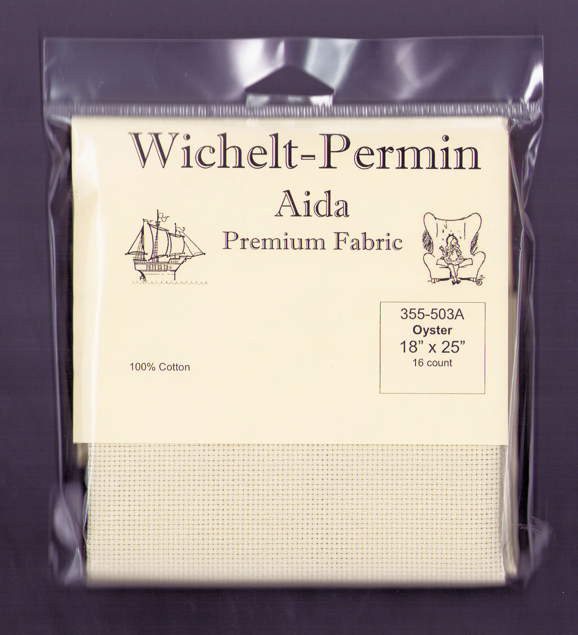 Wichelt - 16 Count Oyster Aida 18" x 25"