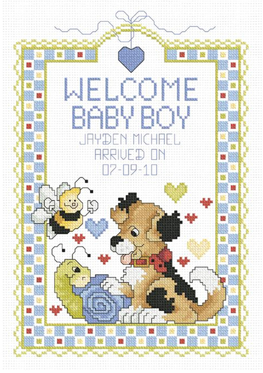 Janlynn - Welcome Baby Boy - CrossStitchWorld janlynn-welcome-baby-boy-crossstitchworld