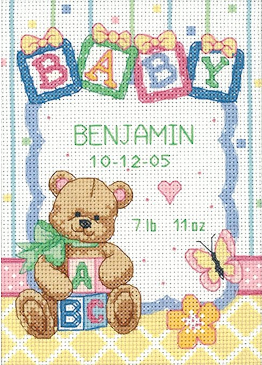 Dimensions Baby Hugs - Baby Blocks Birth Record - CrossStitchWorld dimensions-baby-hugs-baby-blocks-birth-record-crossstitchworld