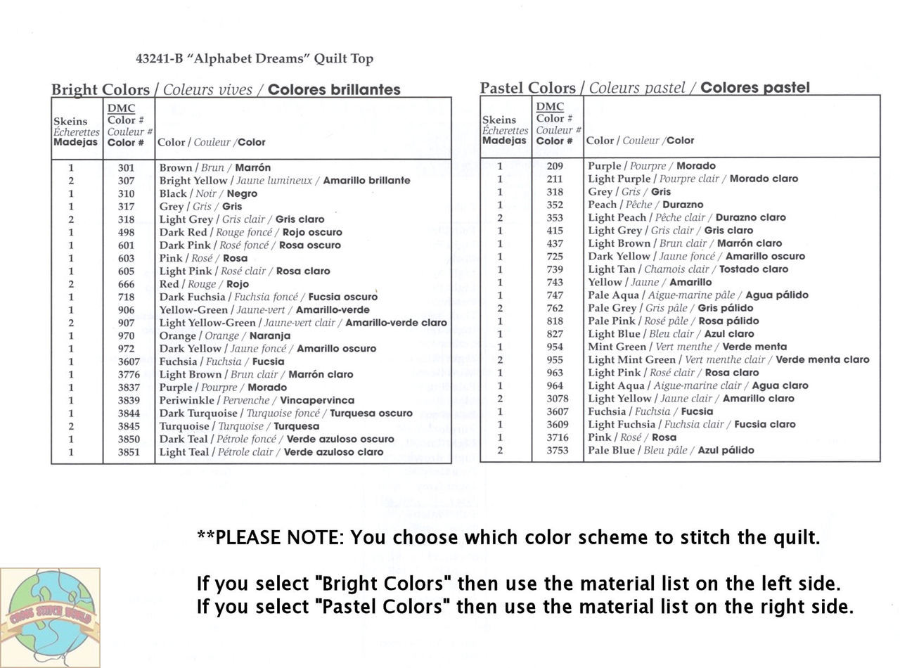 Plaid Bucilla Color Chart