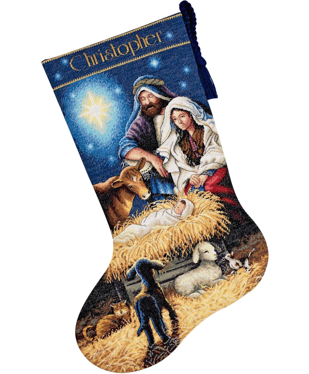 Dimensions Gold Collection - Holy Night Stocking - CrossStitchWorld