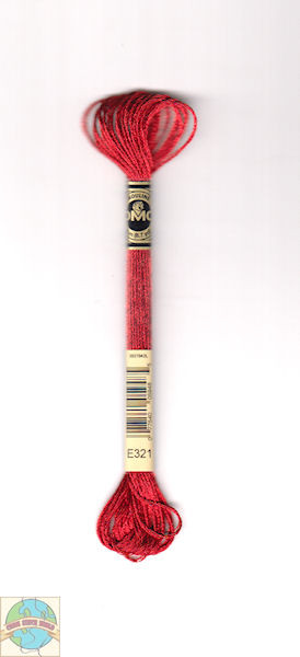 DMC Light Effects Floss Red Ruby E321 CrossStitchWorld