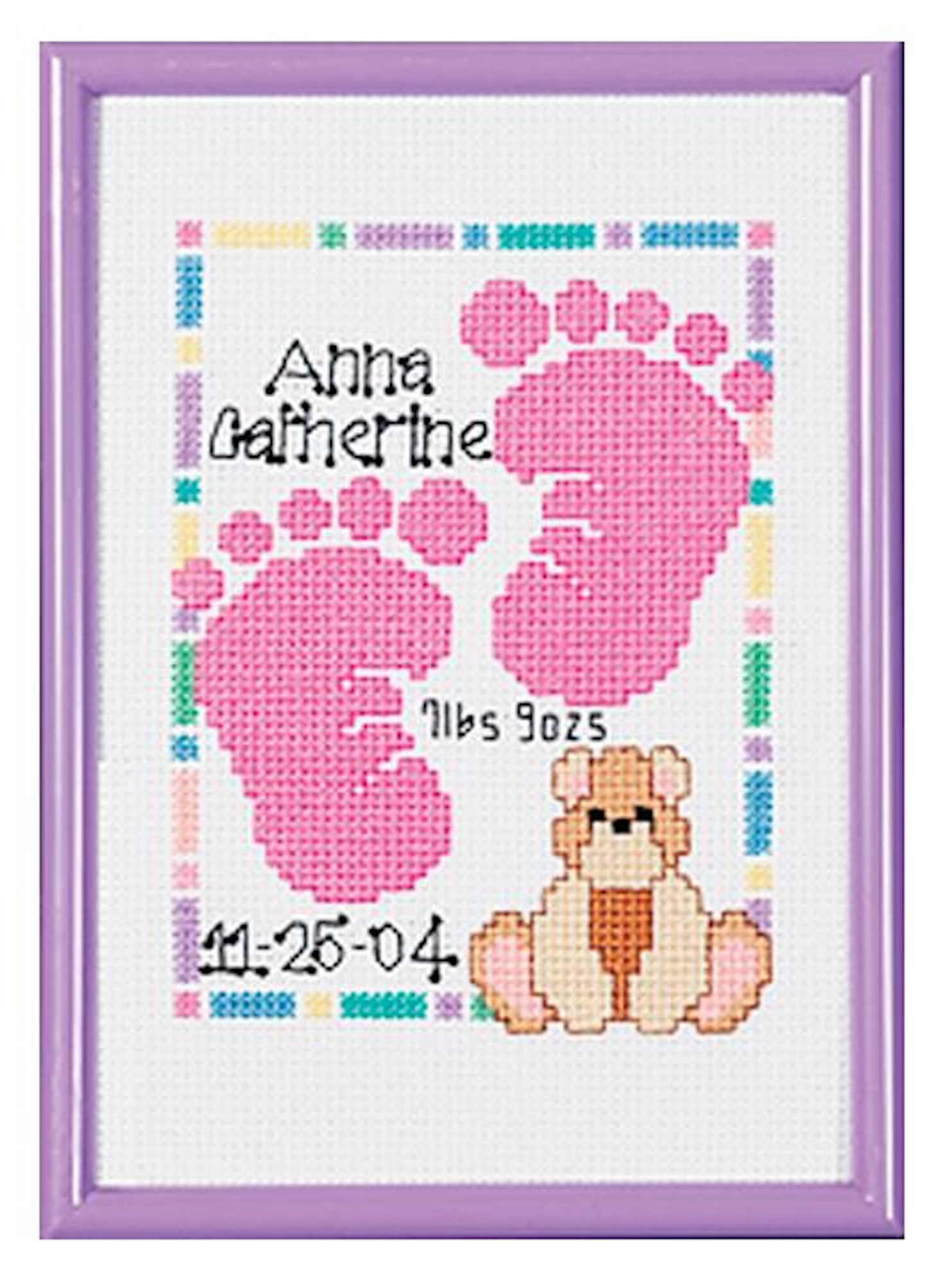 Janlynn Baby Footprints Birth Announcement CrossStitchWorld