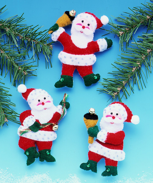 Design Works - Jingle Bell Santas Ornaments (3)