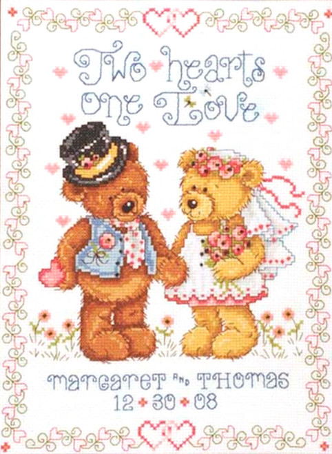Design Works - Two Hearts Wedding Sampler