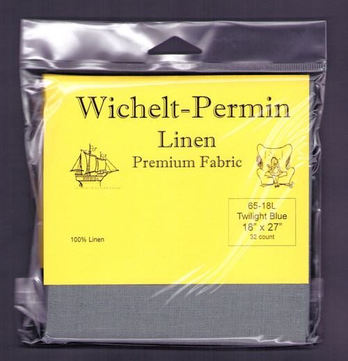 Wichelt - 32 Ct Twilight Blue Linen 18 x 27 in
