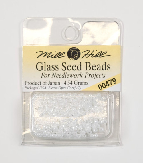 Mill Hill Glass Seed Beads 4.54g White #00479 - CrossStitchWorld