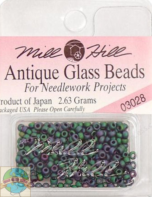 Mill Hill Antique Glass Beads 2.63g  Juniper Green #03028