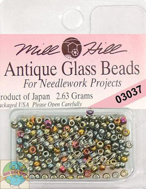 Mill Hill Antique Glass Beads 2.63g Abalone #03037