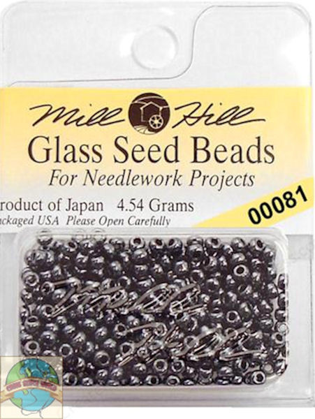 Mill Hill Glass Seed Beads 4.54g Jet #00081 - CrossStitchWorld