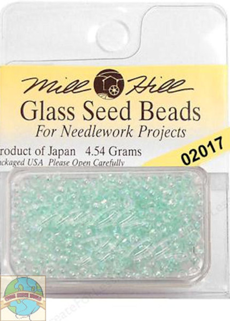 Mill Hill Glass Seed Beads 4.54g Crystal Aqua #02017