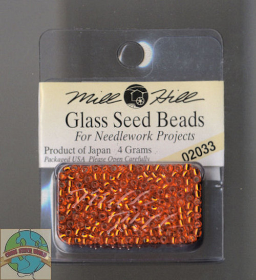 Mill Hill Glass Seed Beads 4g Brilliant Orange #02033