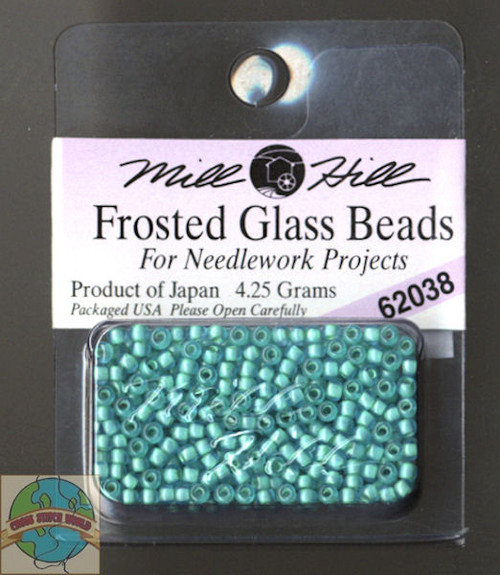 Mill Hill Frosted Glass Seed Bead 4.25g Aquamarine #62038
