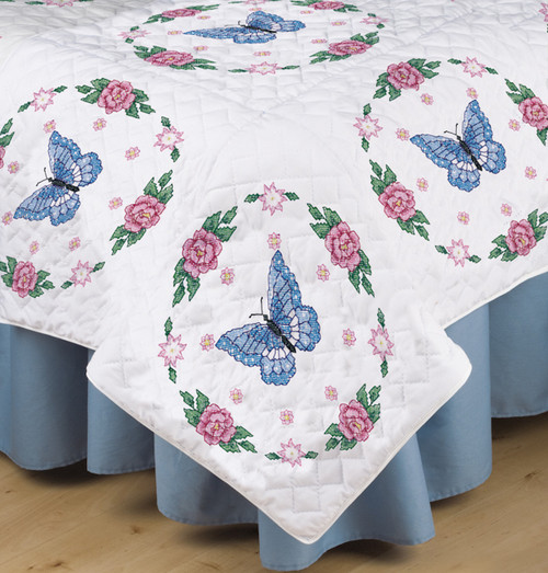 Design Works - Butterfly and Rose Quilt Blocks (6)