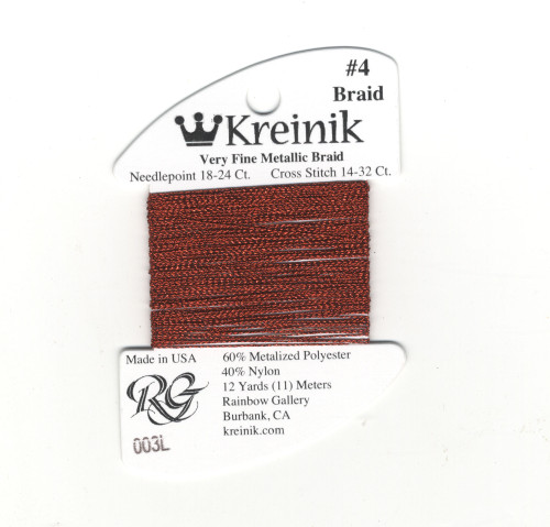 Kreinik Metallics - Very Fine #4 Robot Red #003L