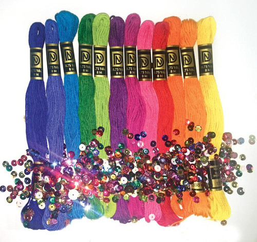 12pcs/set Cross Stitch Embroidery Thread (assorted Colors)